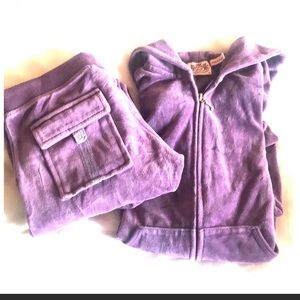 Purple Velour Juicy Couture Track Suit